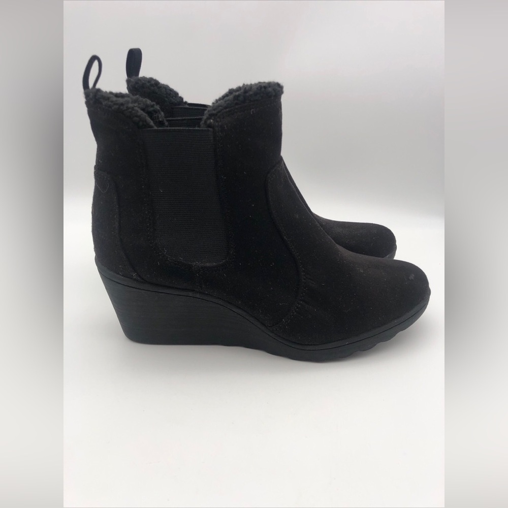 Whitemt Black Ankle Wedge Boot Women’s Size 11